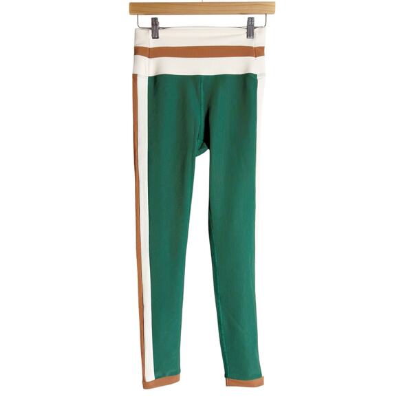 Beach Riot Sport Melinda Colorblock Ribbed Green Mid Rise Leggings Size Medium - Picture 5 of 10